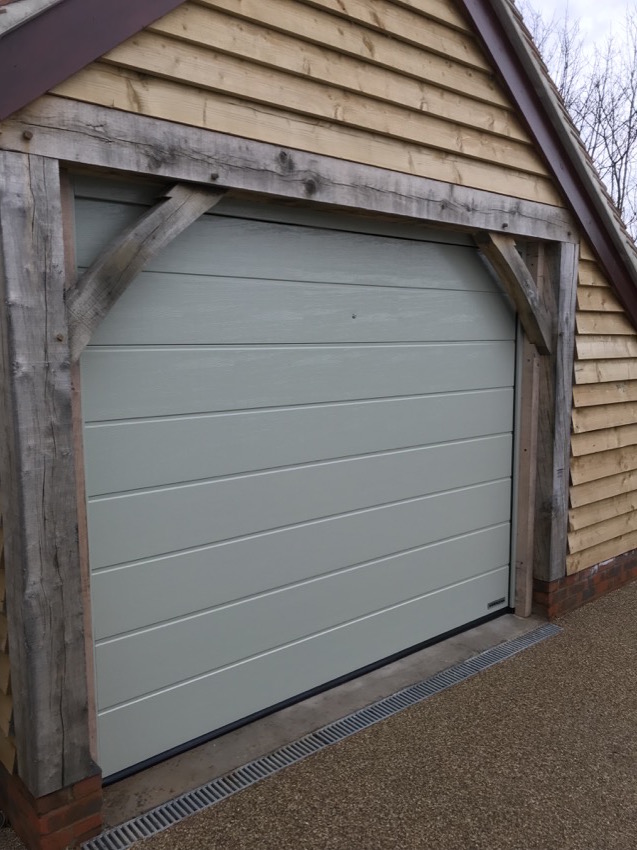 Oak frame garage door