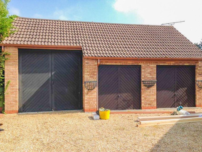 Wooden garage doors